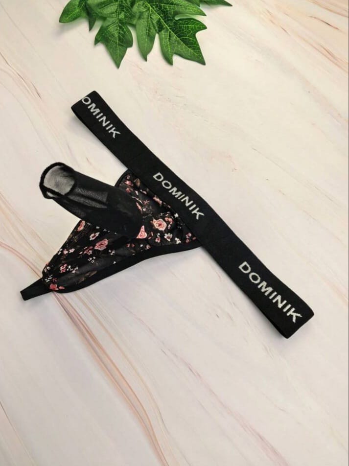 Elephant Pattern Mesh J-String Men's Underwear